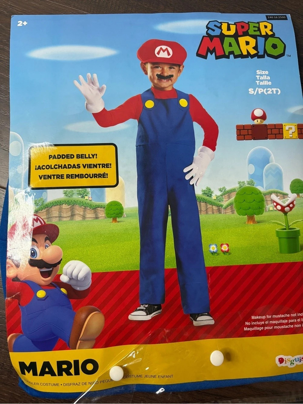 Nintendo Super Mario Costume Boys Size S/P (2T) NWT Mario Costume